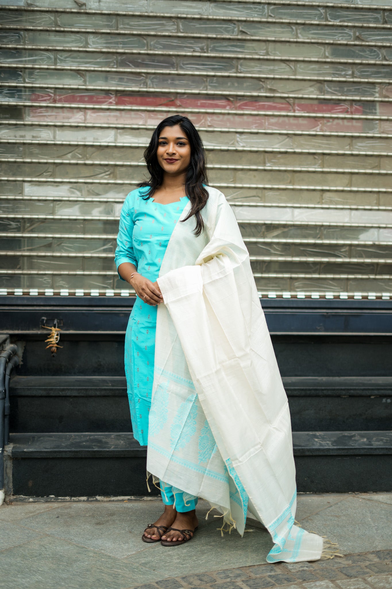 Sky Blue Ethnic Salwar Set