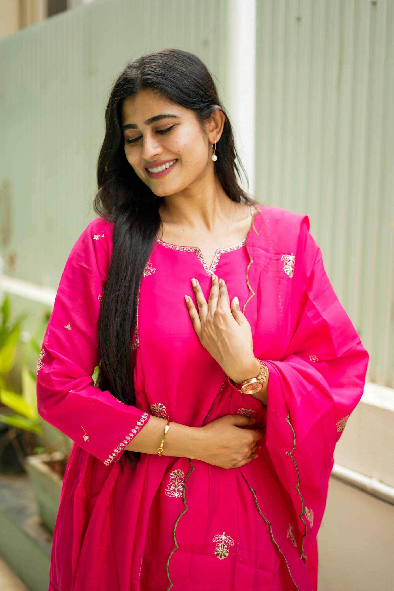 Rani Pink Anarkali Suit