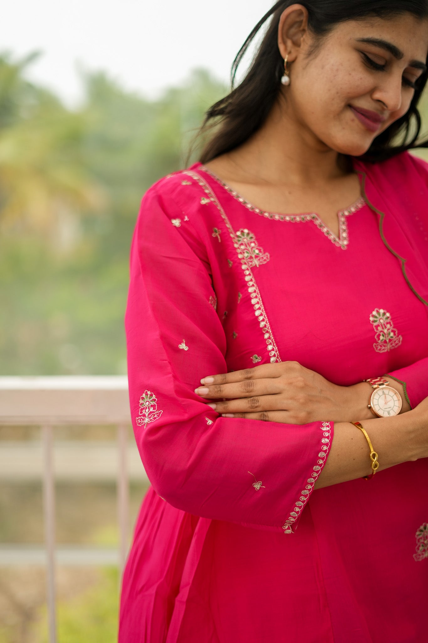 Rani Pink Anarkali Suit
