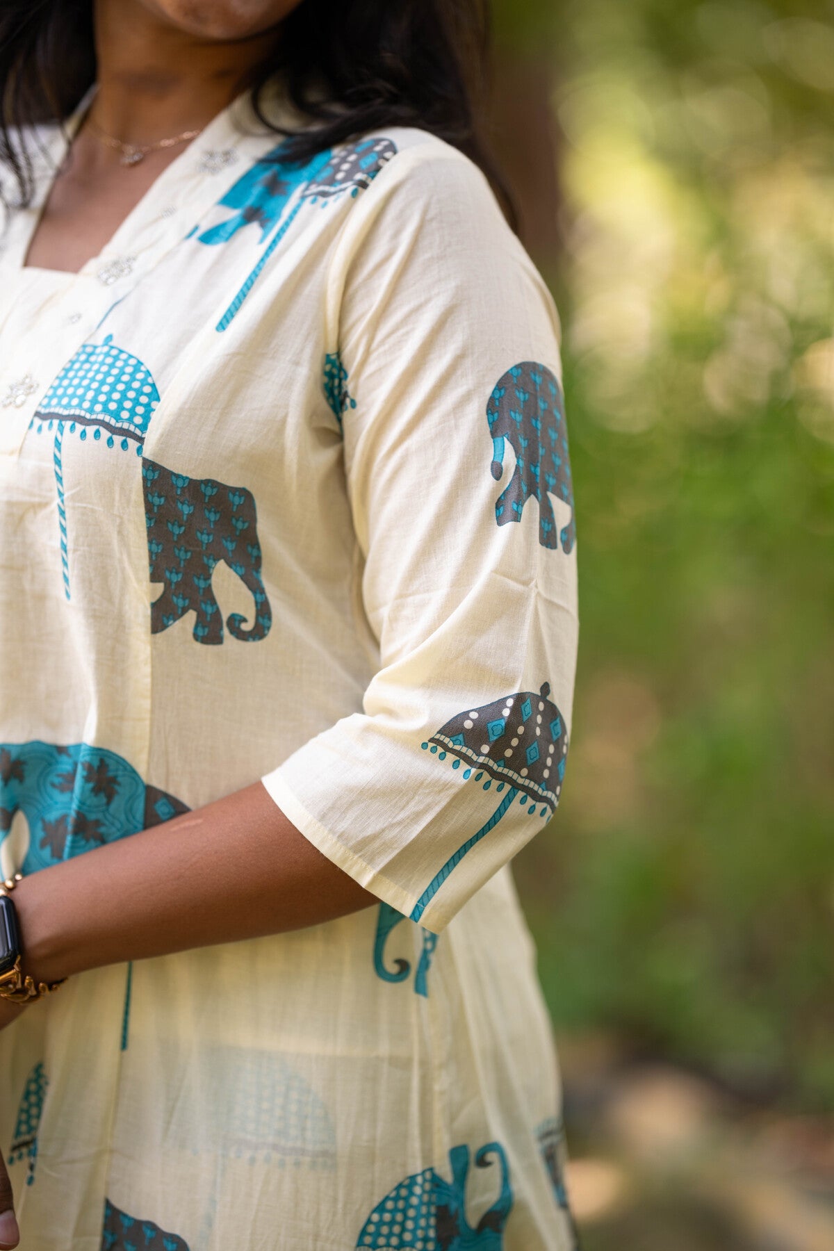 Elephant and Umbrella Motif Co-ords