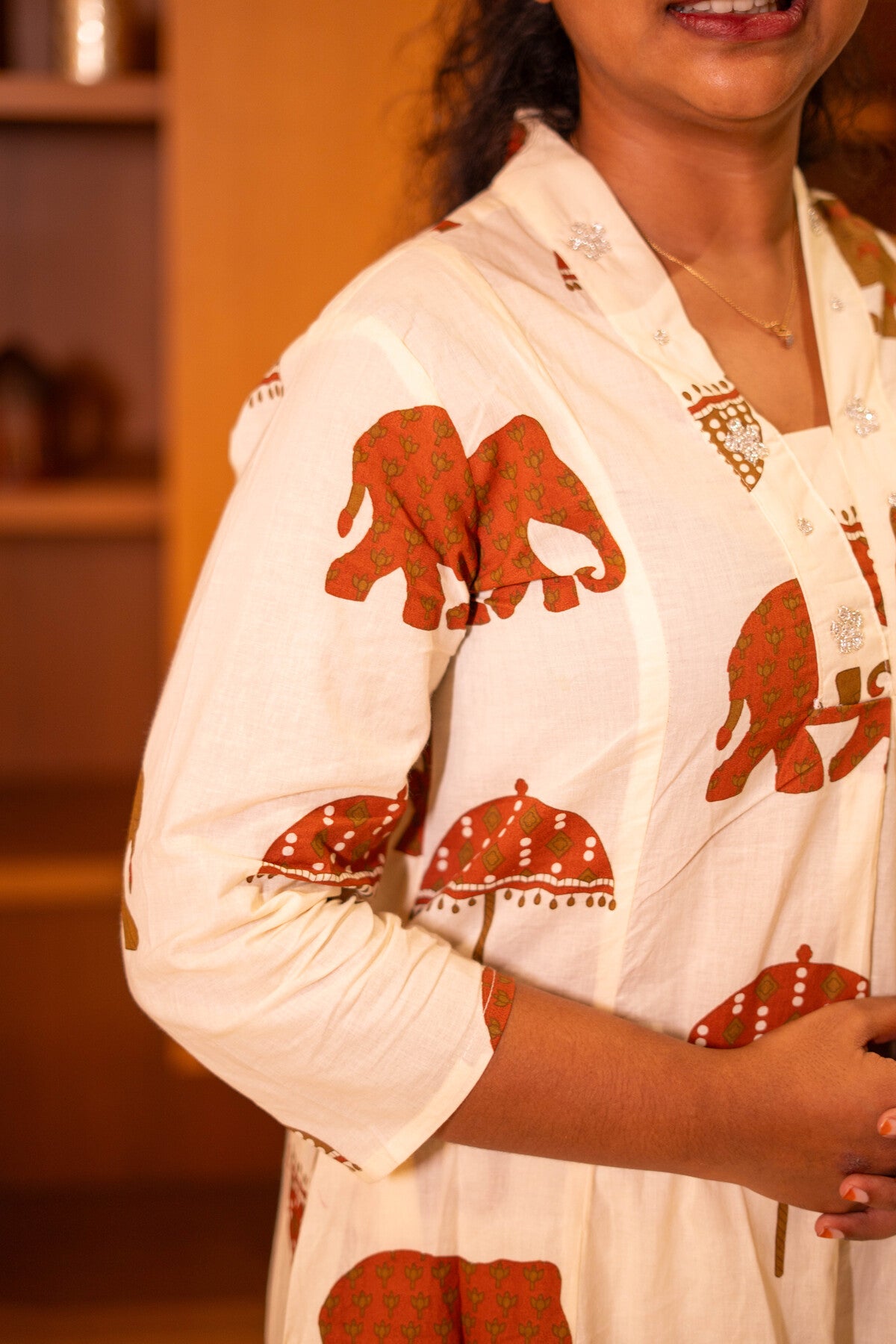 Elephant and Umbrella Motif Co-ords
