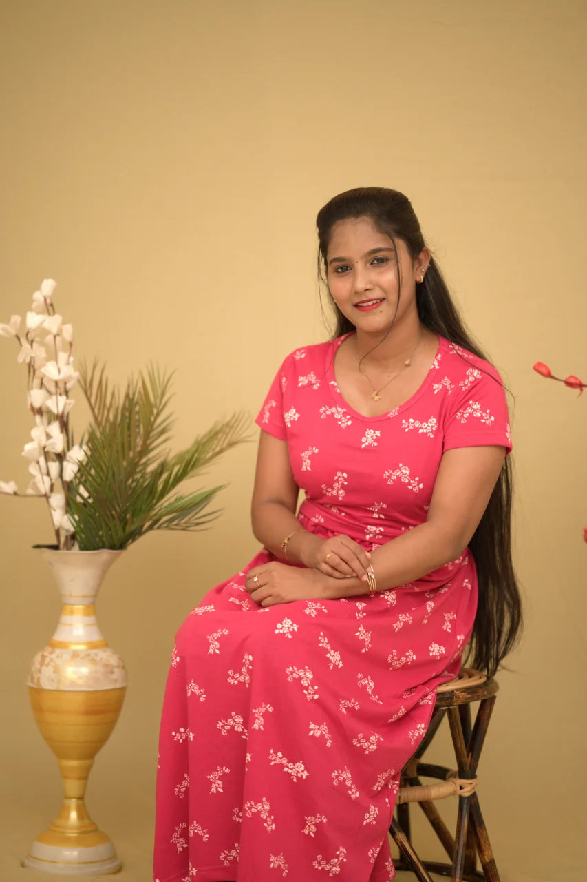 Ruby Bloom Floral Printed Cotton Maternity Kurti