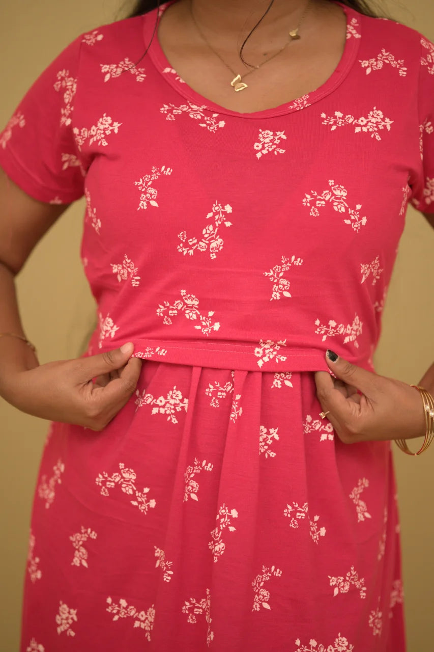 Ruby Bloom Floral Printed Cotton Maternity Kurti