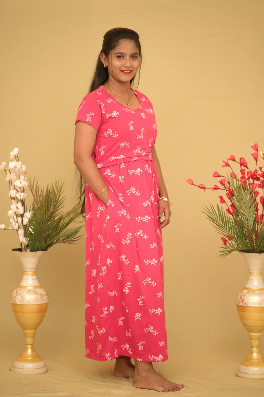 Ruby Bloom Floral Printed Cotton Maternity Kurti